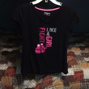 Black “fight like a girl” t shirt